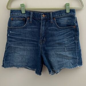 Madewell High Rise Denim Cut Off Shorts